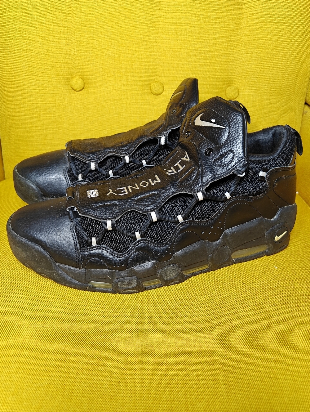 Nike Air More Money 'Trust Fund Baby' Basketball Black Sneaker Mens Shoe Size 14